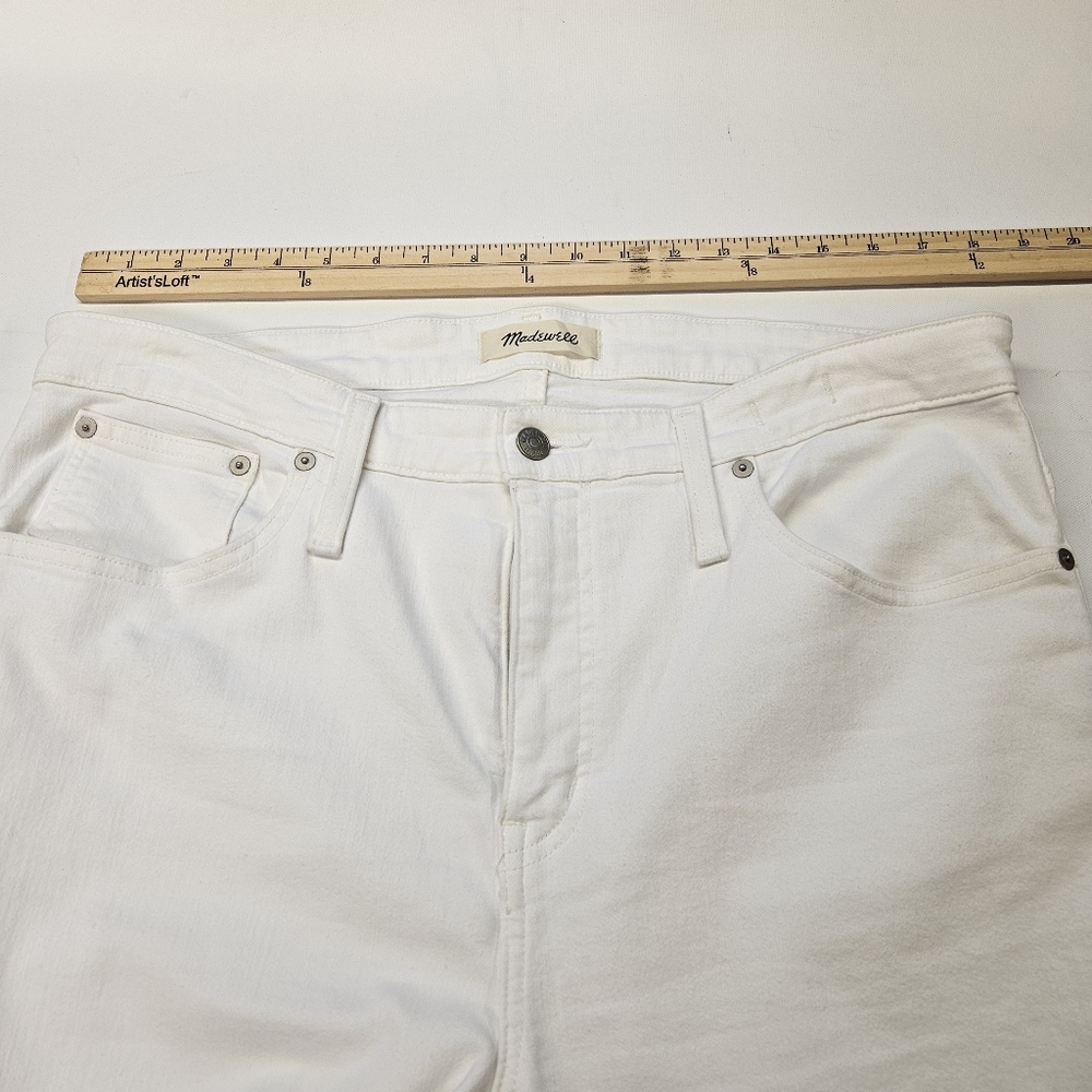 Madewell Women's Cali Demi-Boot Jeans White size 33 - Picture 6 of 13
